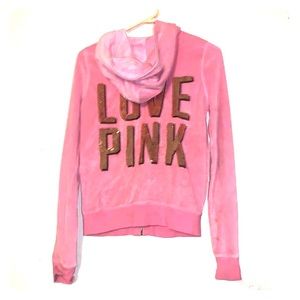 Vs pink velour jacket